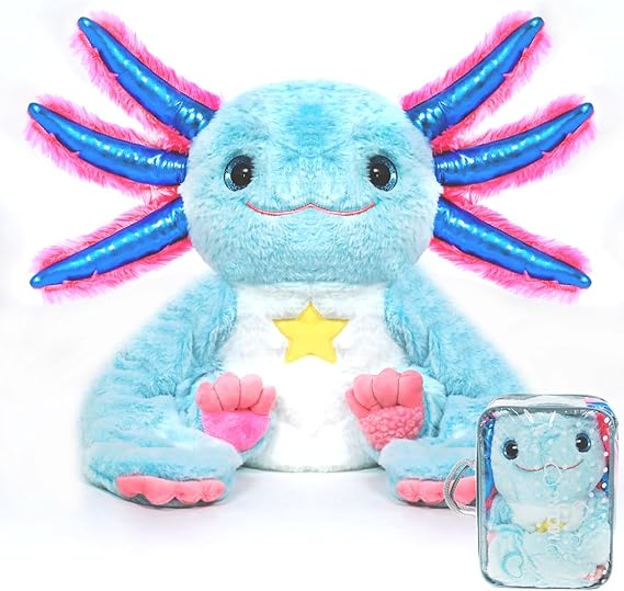Weighted Stuffed Animal - Pink Axolotl 4.5 lbs, Ideal for Sensory Needs