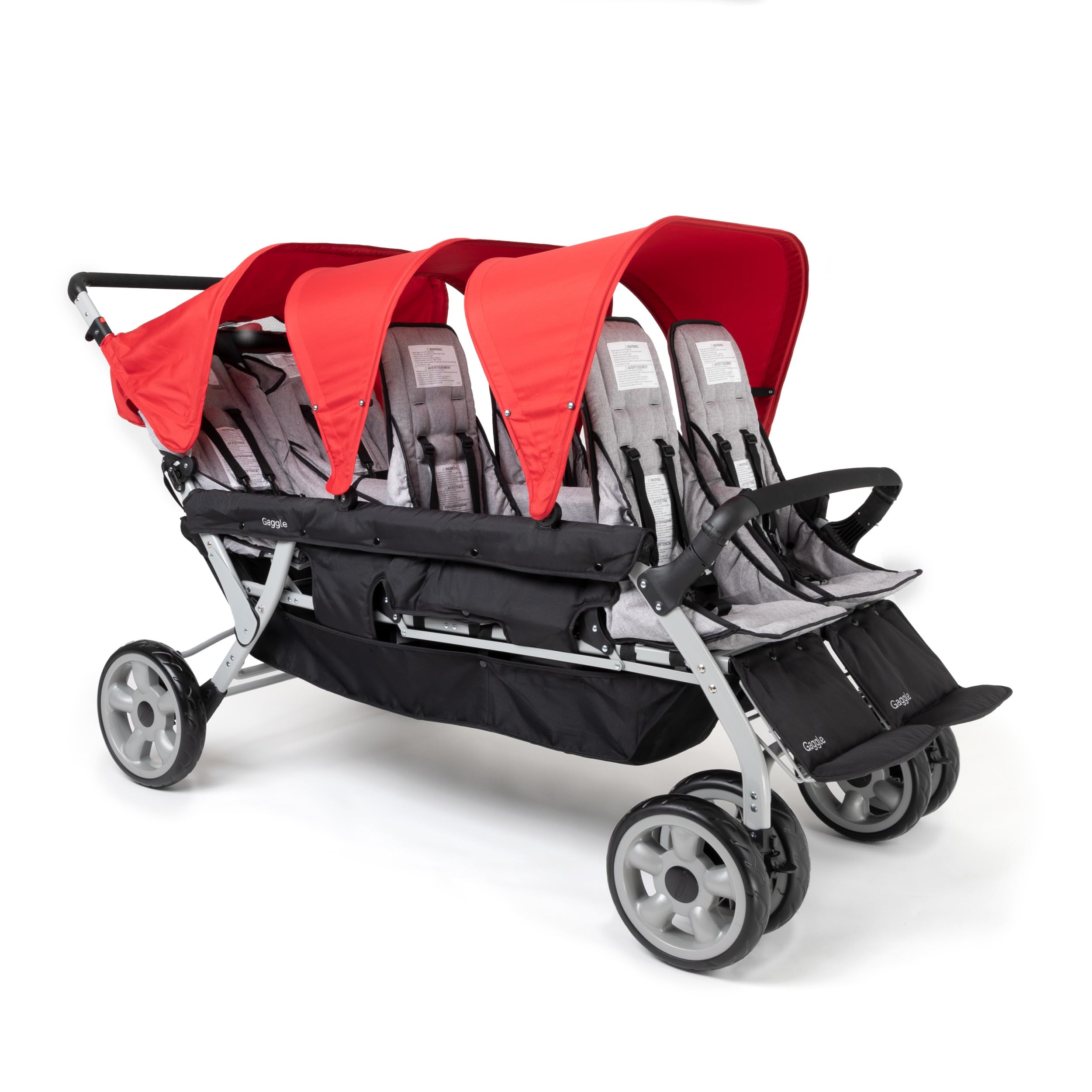 Foundations Jamboree 6 Seat Multi-Child Stroller with UV Blocking Canopies