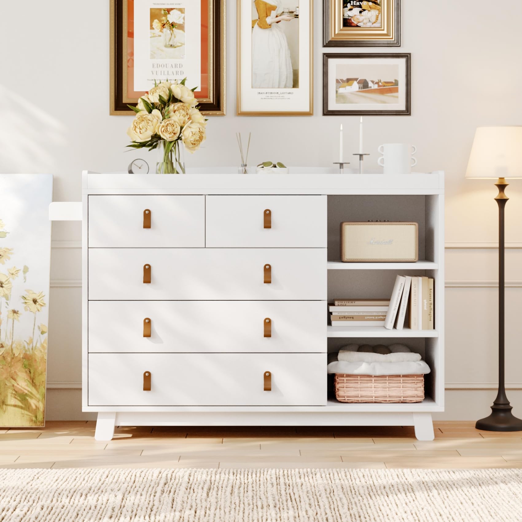 Baby Dresser with Changing Table and 5 Drawers