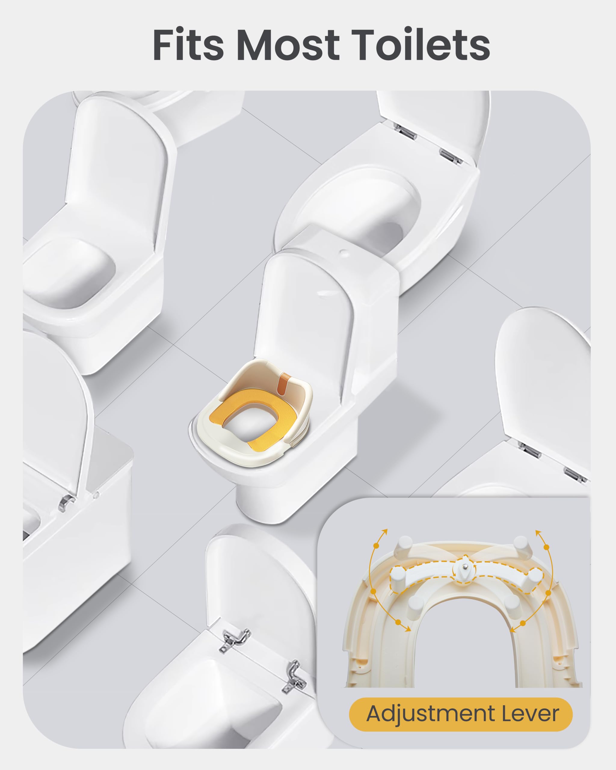 3-in-1 Toddler Potty Training Toilet for Boys and Girls with Soft Cushion Multi-use Baby Potty Chair for Toddlers 1-3 Training Potty Seat Toddler Toilet Baby Potty Training Seat with Step Stool