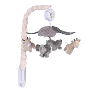 Baby Jungle Animals Gray/Tan Musical Crib Mobile Soother Toy