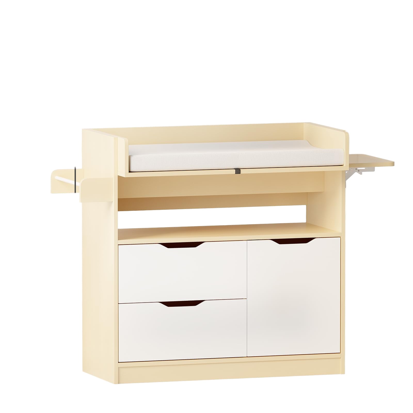 Baby Changing Table Dresser with 3 Drawers and 1 Storage Shelves