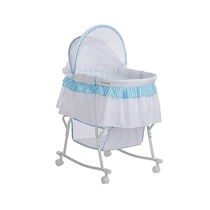 Me Lacy Portable 2-in-1 Bassinet & Cradle in White, Lightweight
