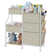 3 Tier Rolling Cart, Baby Organizer and Storage Cart