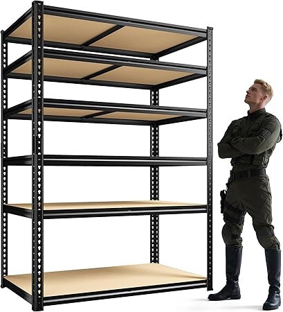 72" H Garage Shelving, 5 Tier Storage Shelves Load 2500 lbs
