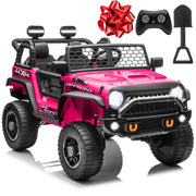2 Seater Ride On Toys Car for Big Kids, 24V Electric Vehicles w/20'' Large Seat, 4X200W