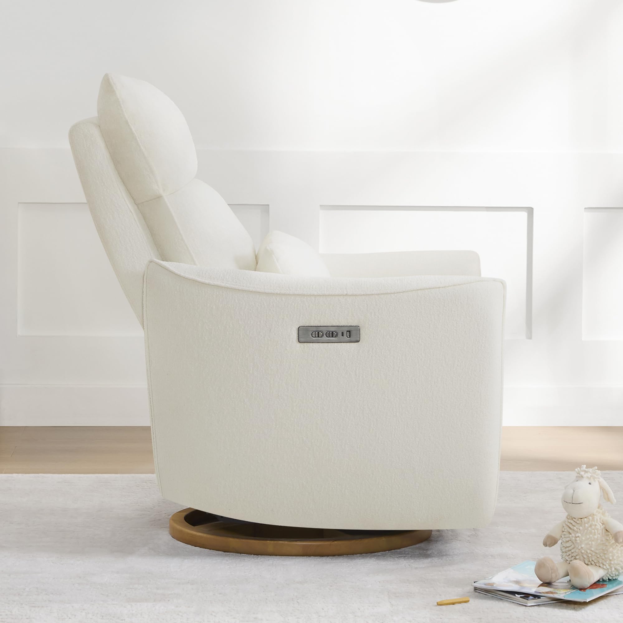 Power Nursery Glider Recliner with Adjustable Headrest
