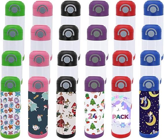 Pack 12 OZ Sublimation Straw Sippy Cup Spill Proof Blank Tumblers Mixed