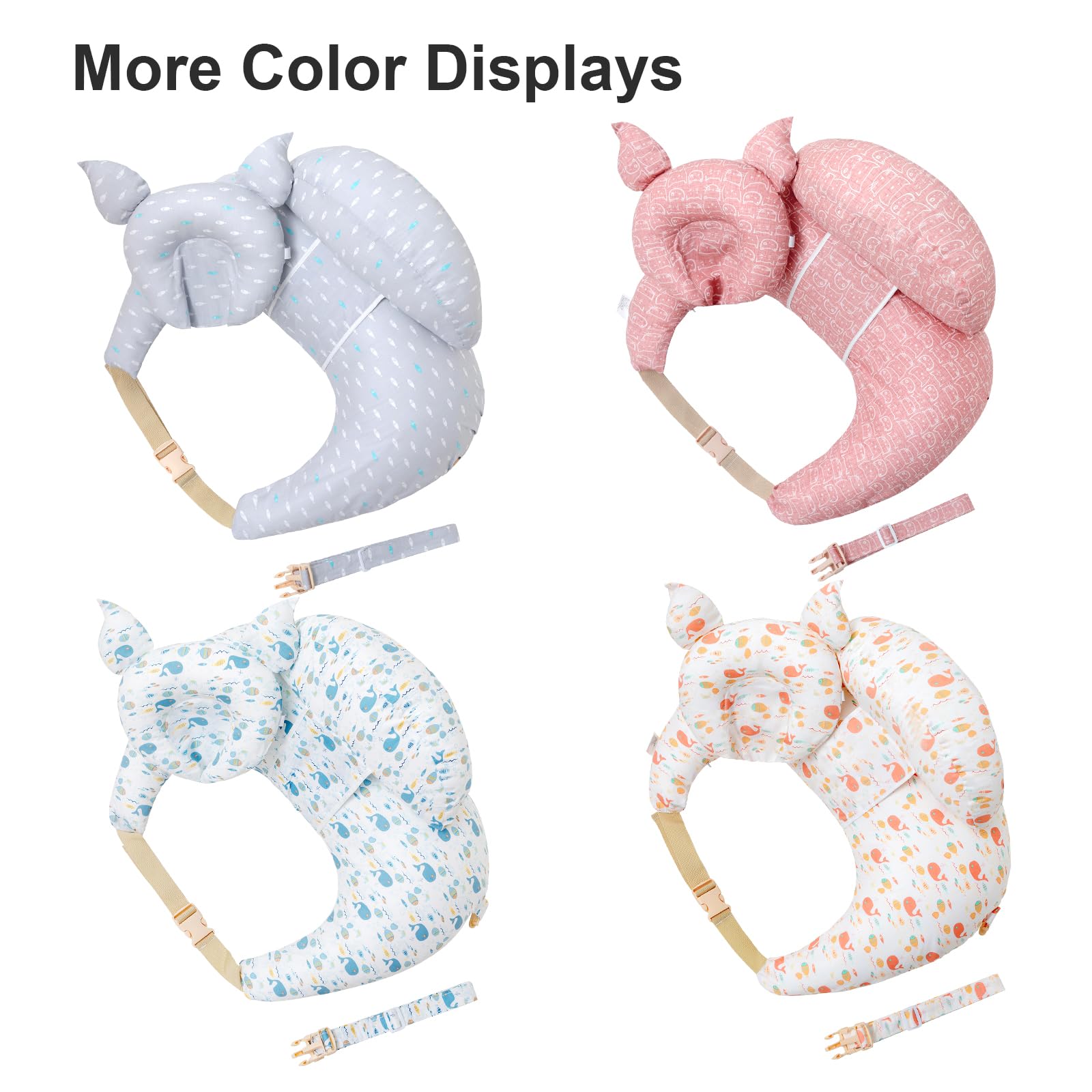 TinyTotsJoy Nursing Pillow for Breastfeeding, Breastfeeding Pillows for More Support for Mom and Baby, with Adjustable Waist Strap