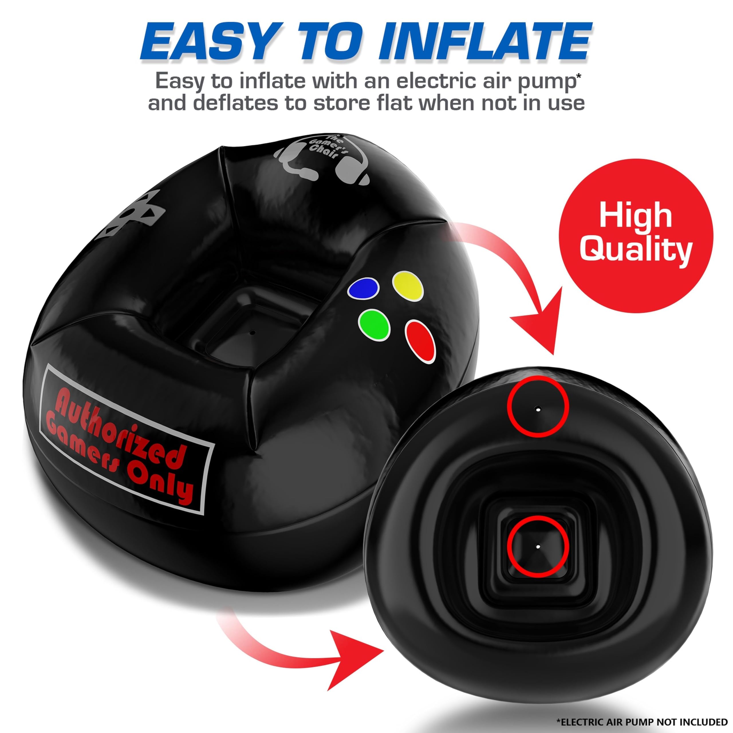 Inflatable Gaming Chair for Kids 8-12