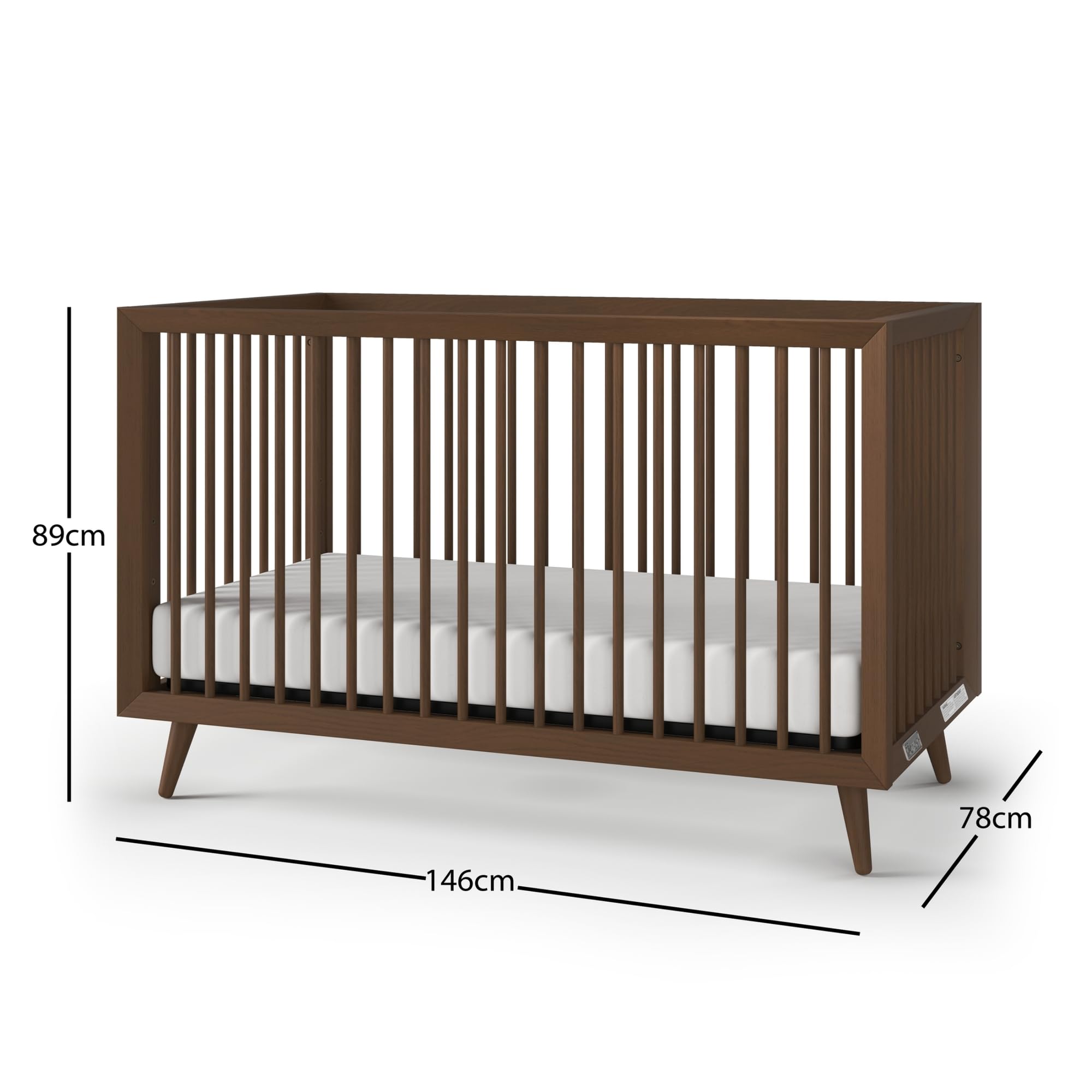 4-in-1 Convertible Crib with Adjustable Mattress Heights
