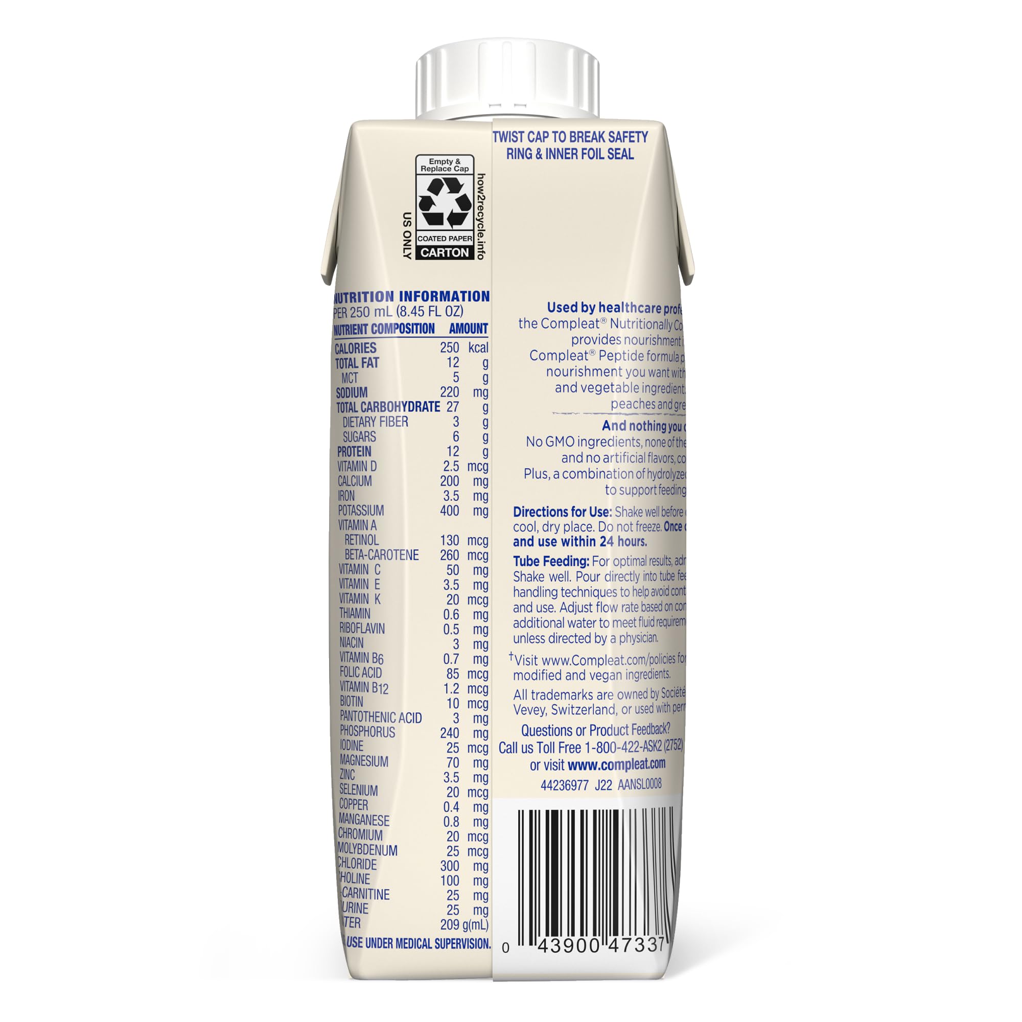 Pediatric Peptide 1.0 Pediatric Tube Feeding Formula Vegetable/Fruit Medley