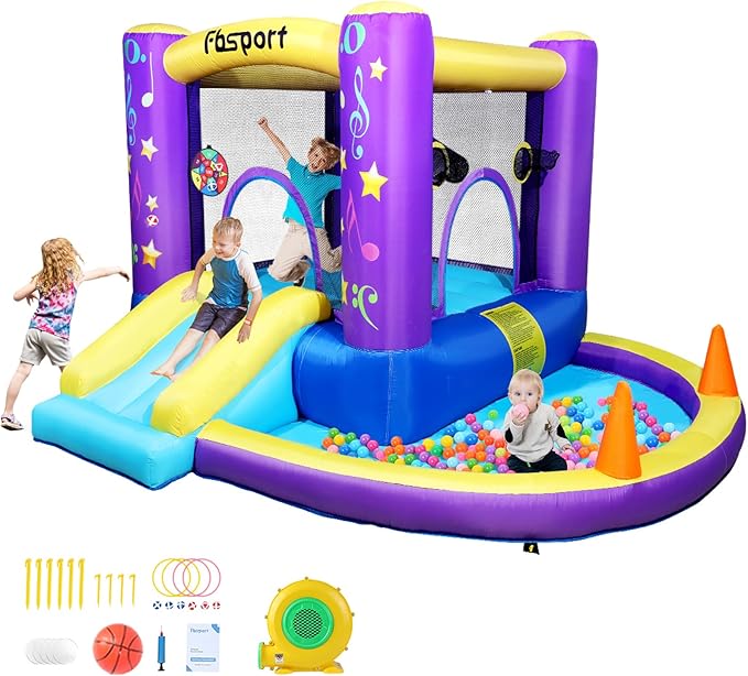 Inflatable Bounce House, Kids Bounce Castle Slide for Indoor Outdoor,Toddler Baby