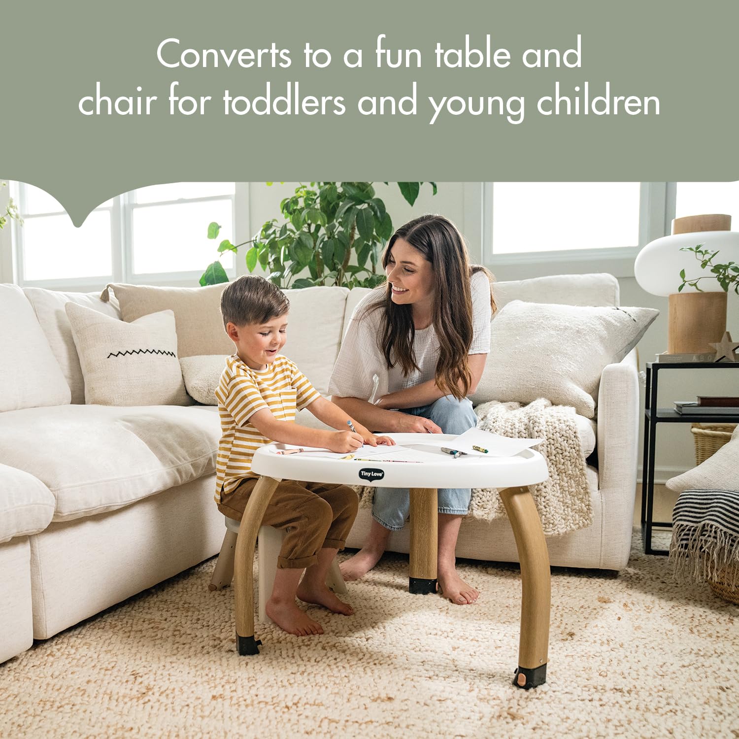 5-in-1 Stationary Activity Center Black & White