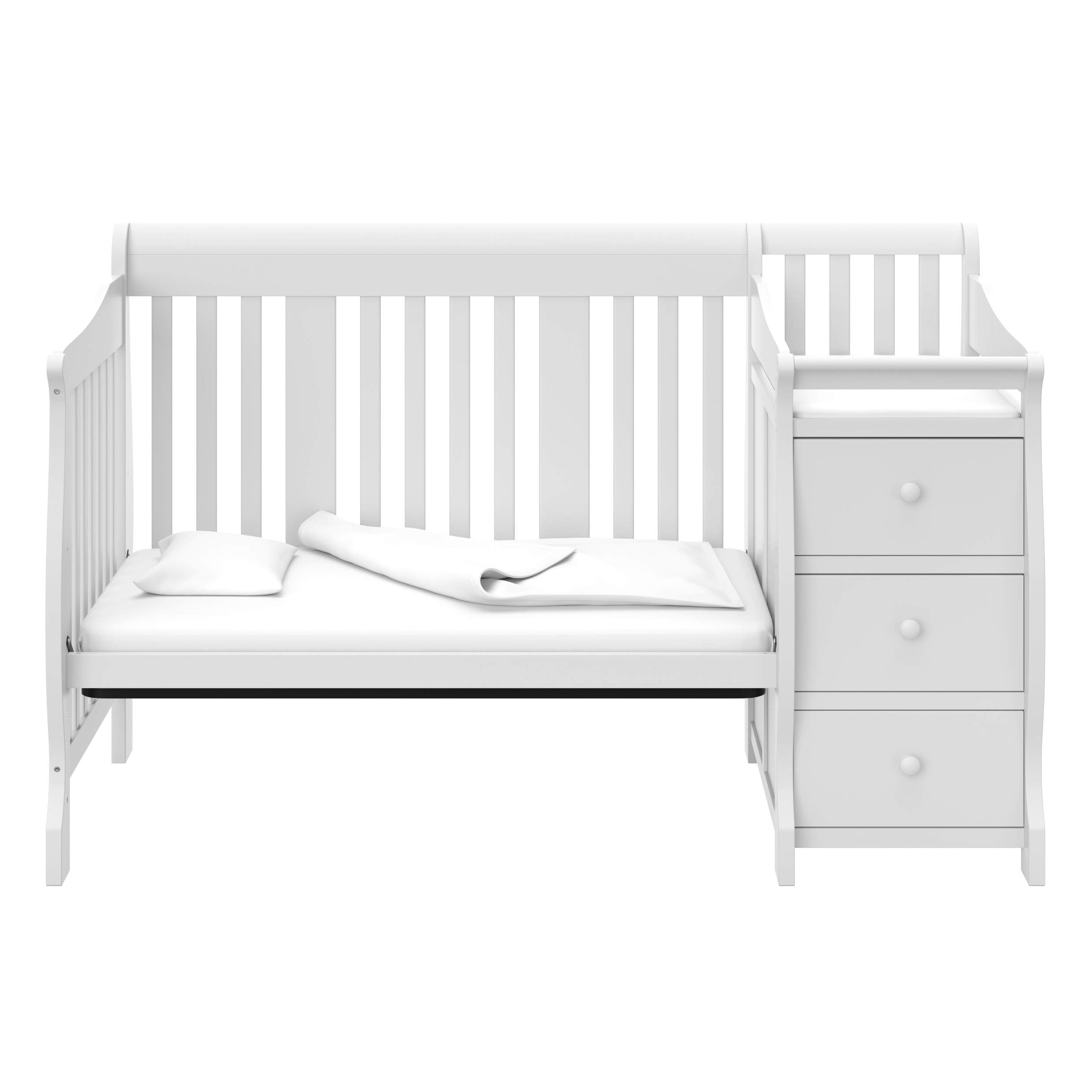 All-in-One Convertible Crib & Changer (White) – GREENGUARD Gold Certified
