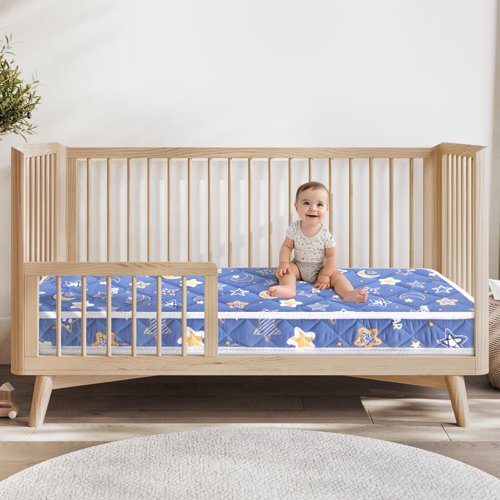 Premium Crib and Toddler Mattress - Firm Breathable Hypoallergenic