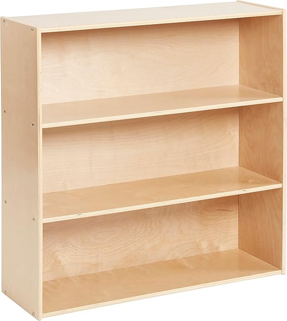 Streamline 3-Shelf Storage Cabinet, 36in, Kid's Bookshelf, Natural