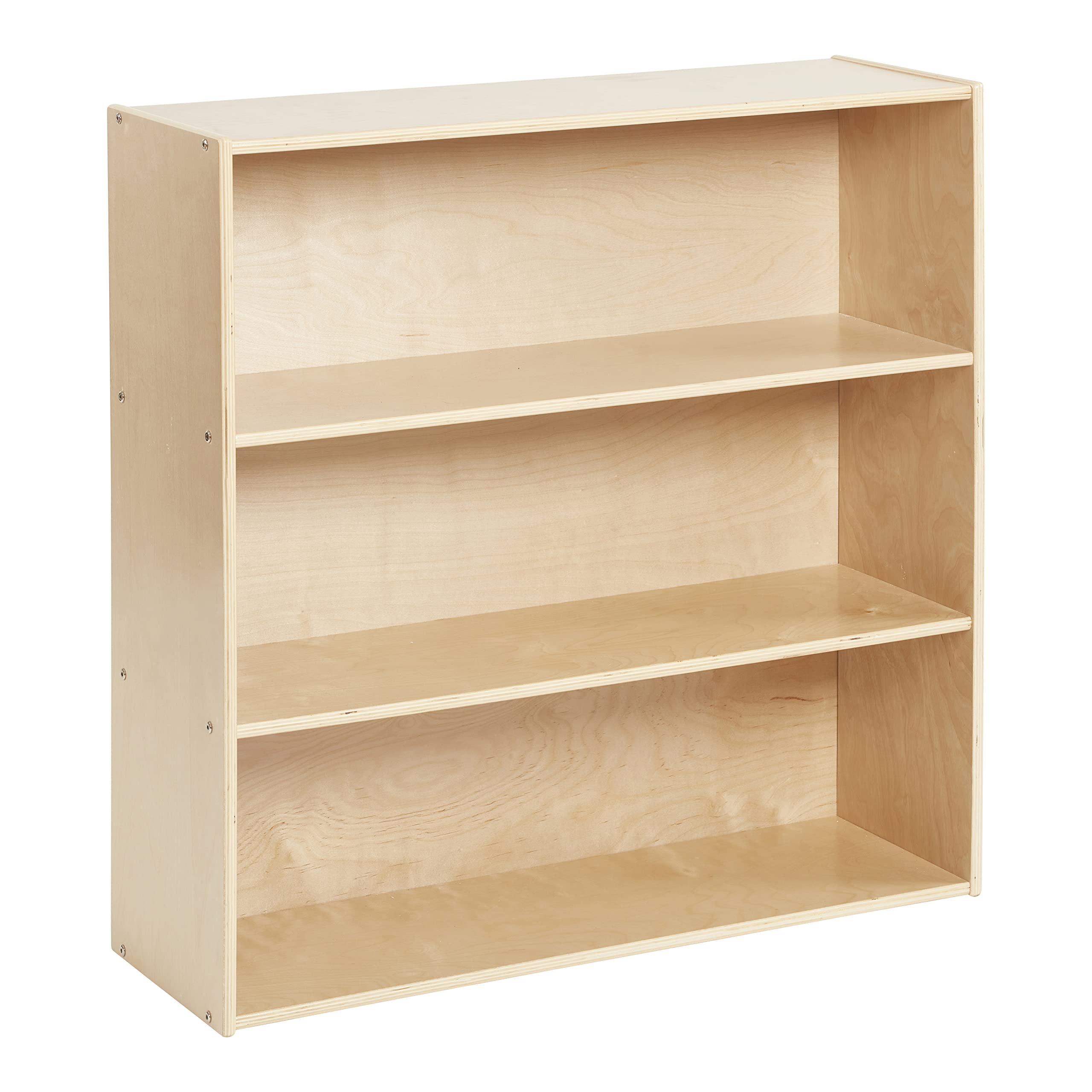 3-Shelf Storage Cabinet for Kids - Natural Wood Bookshelf Organizer