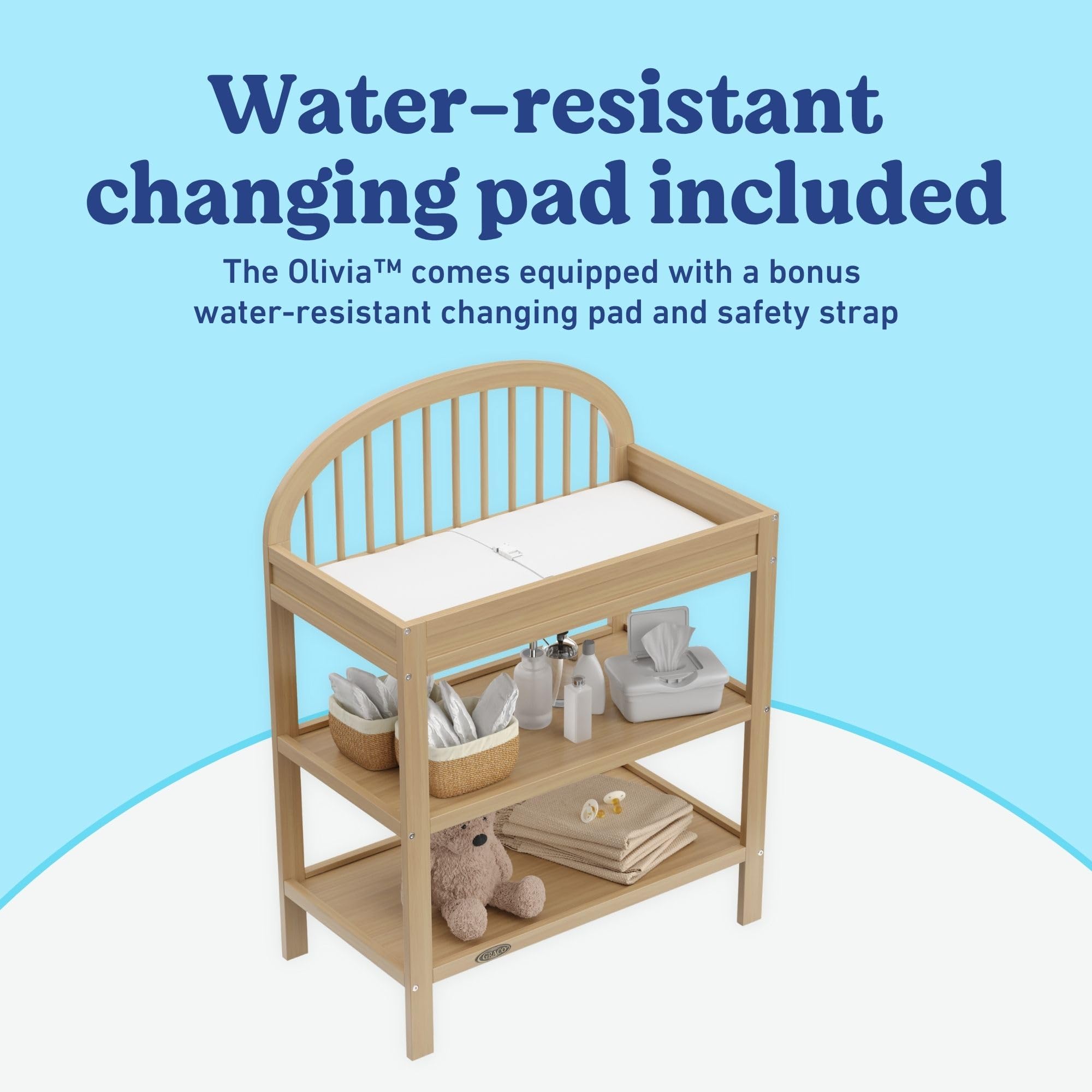 Changing Table with Water-Resistant Pad