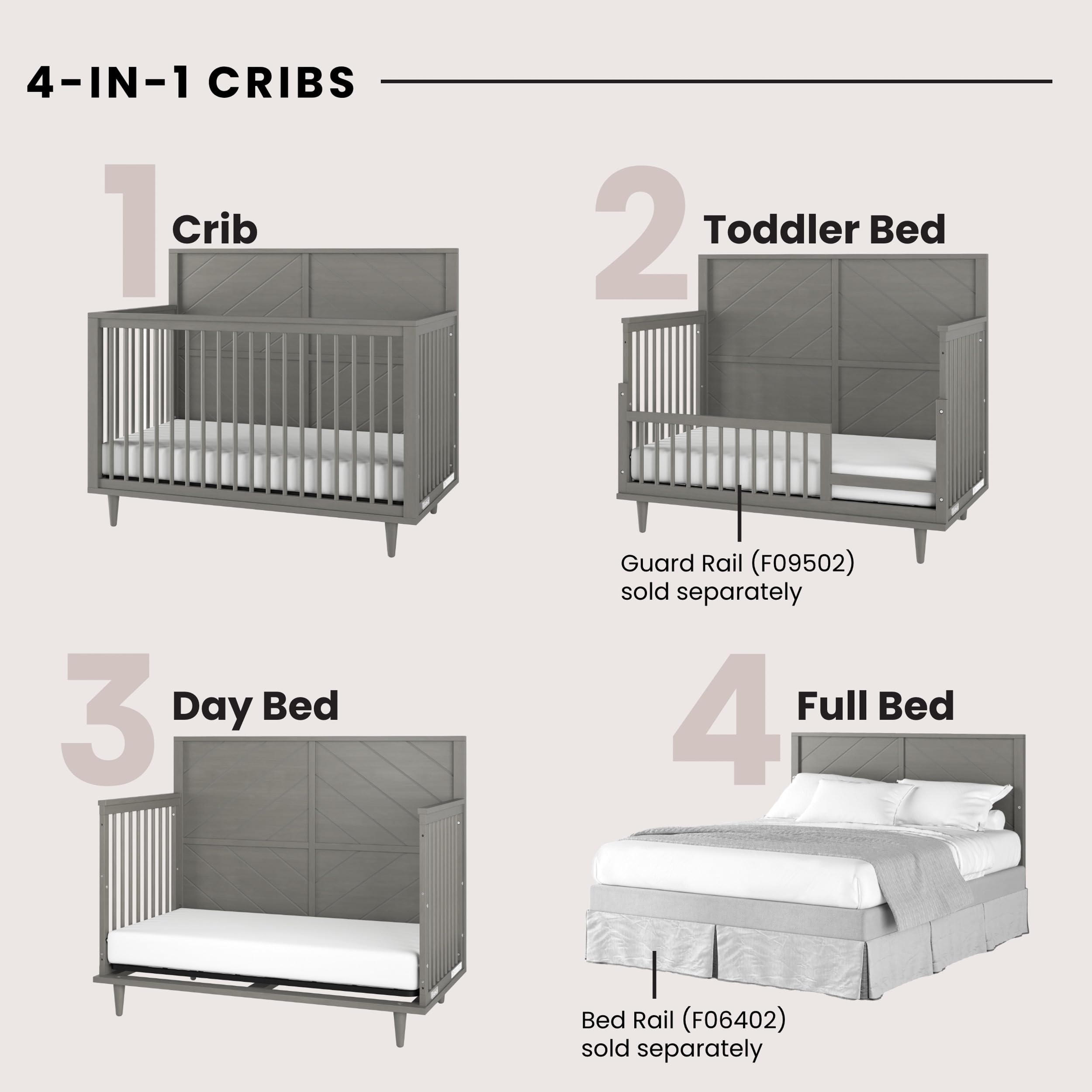 Surrey Hill 3-Piece Nursery Furniture Set with Convertible Crib