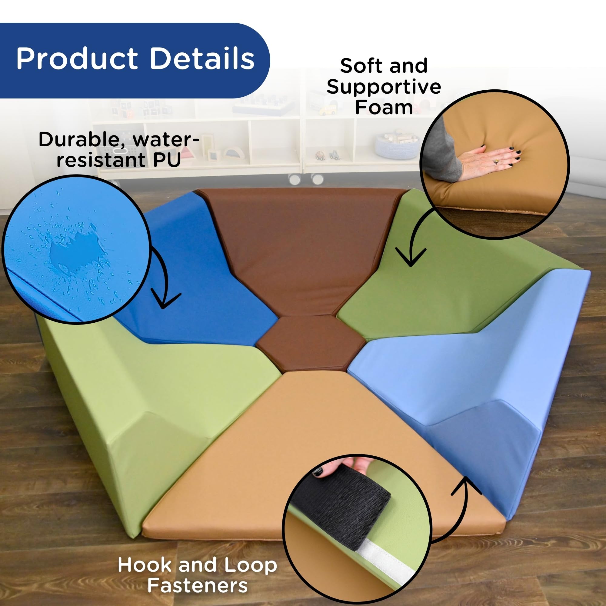 6-Sided Modular Reading Nook for Kids