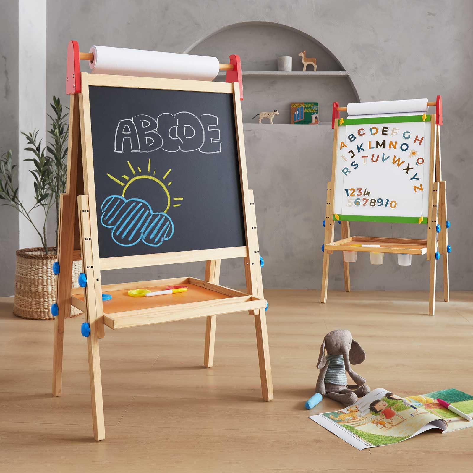 Adjustable Wooden Art Easel for Kids