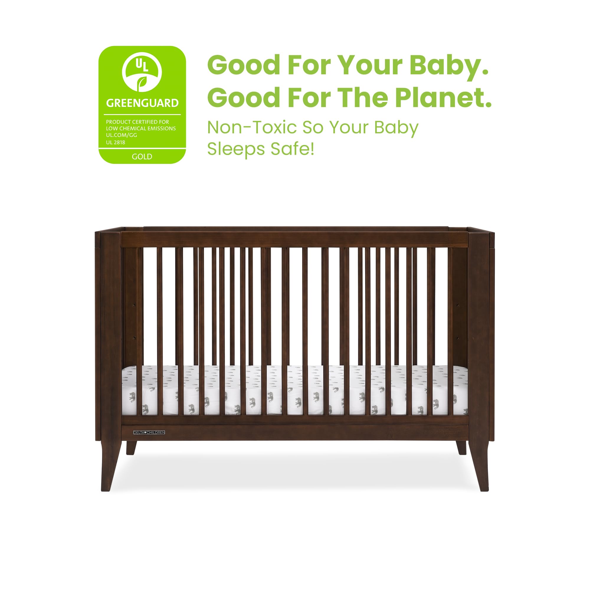 4-in-1 Convertible Crib Greenguard Gold Certified