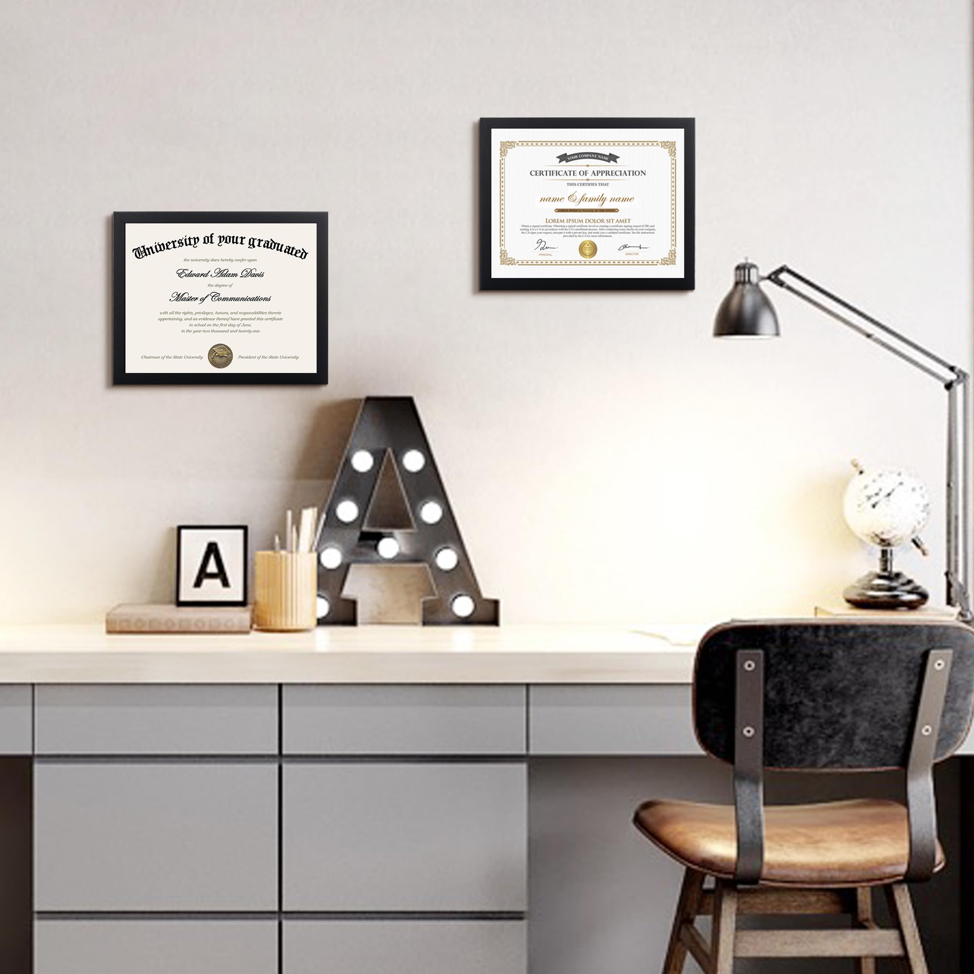 Certificate Frame with High Definition Glass