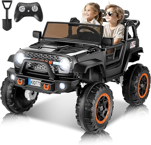 24 Volt Ride On Car with Remote Control, 2WD/4WD Switchable 2 Seater