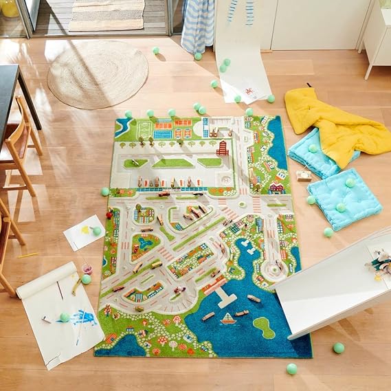 Thick 3D Kids Play Mat Rug, 71" L x 53" W, Non-Toxic