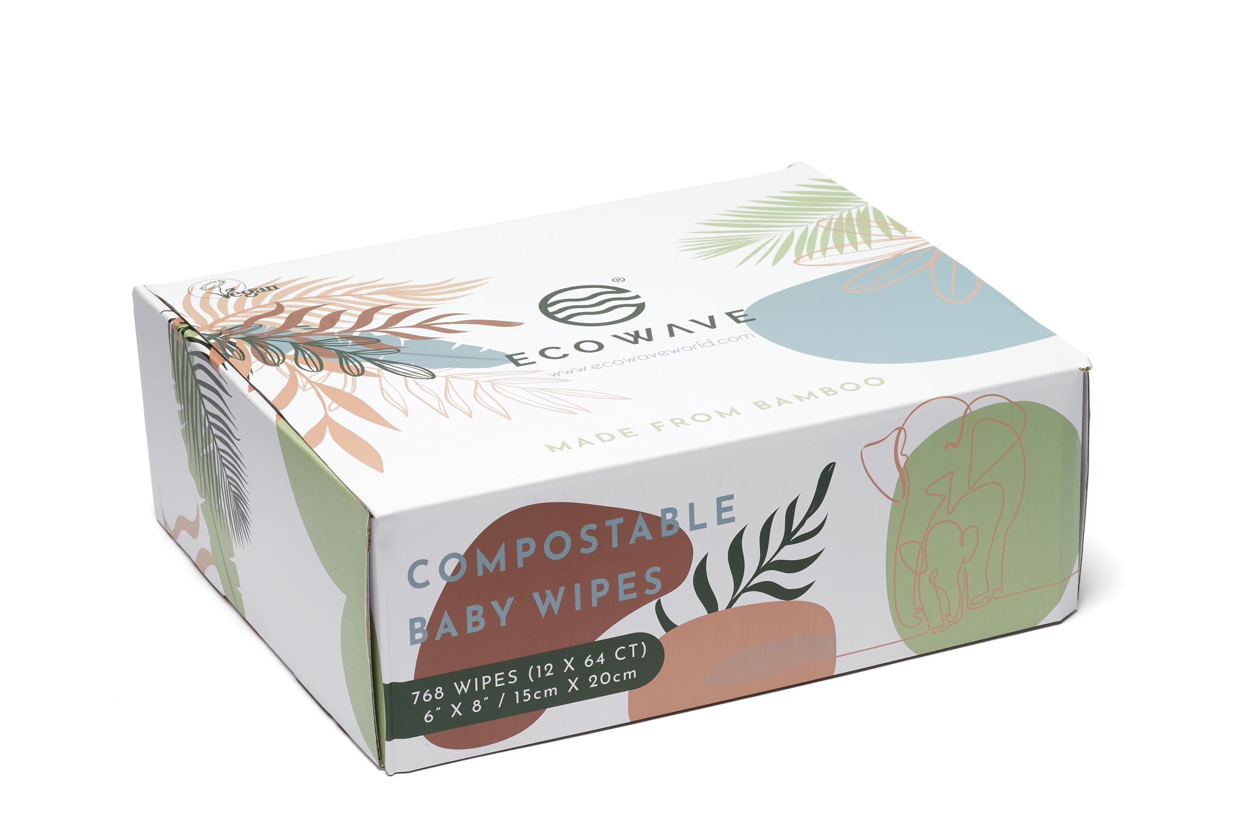 Baby Wipes, 100% Compostable Eco-Friendly Bamboo Wipes