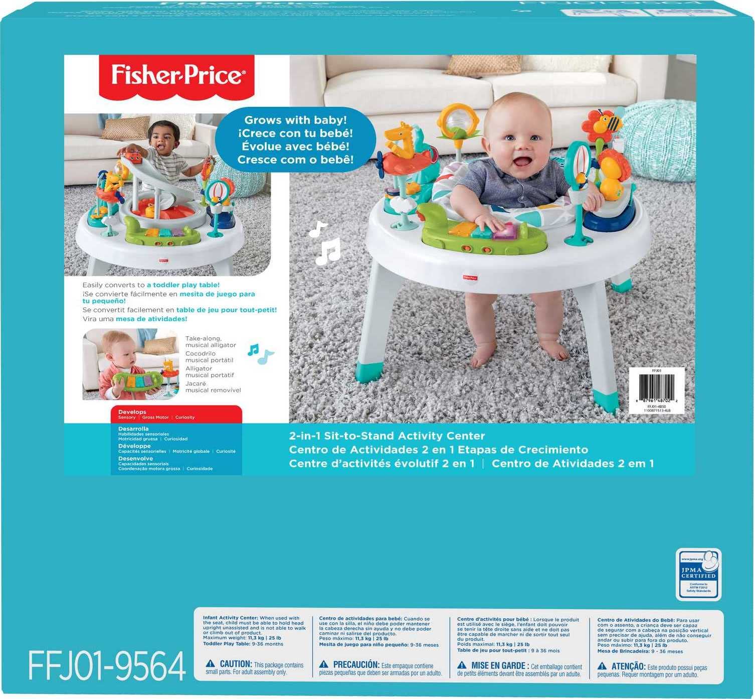 2-in-1 Sit-to-Stand Activity Center with Music and Lights