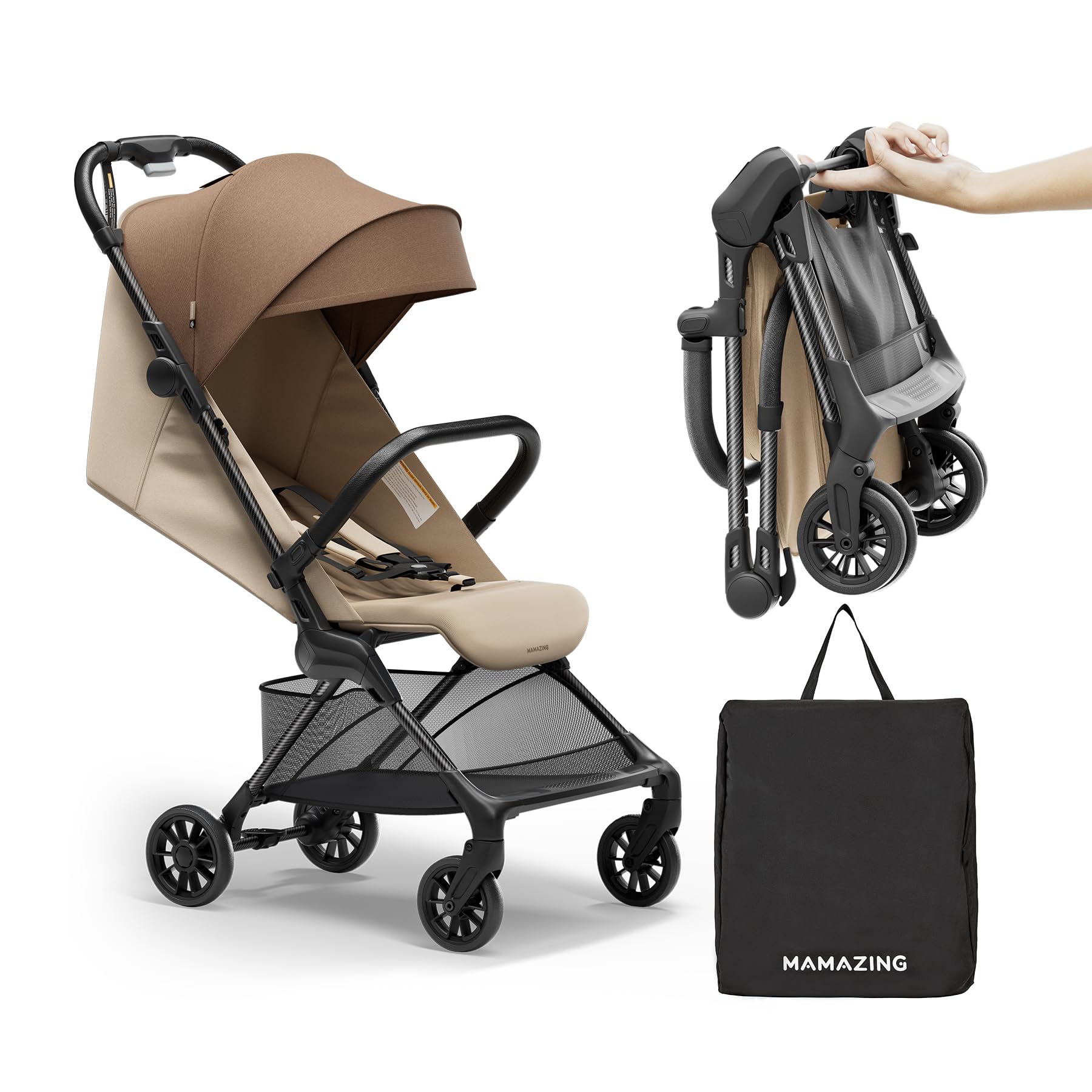 Ultra-Lightweight Carbon Fiber Travel Stroller