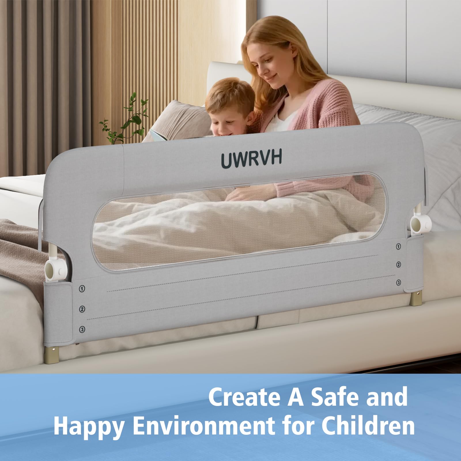 Folding Bed Rail Guard for Toddlers Safety Rail