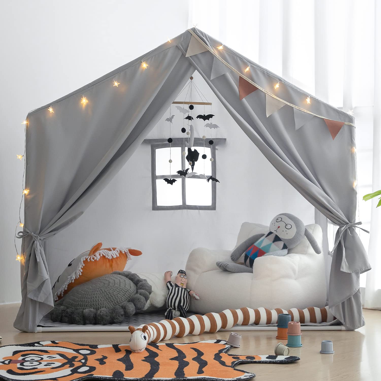 Tent with Mat, Razee Large Playhouse Tent Indoor, Play House Kids