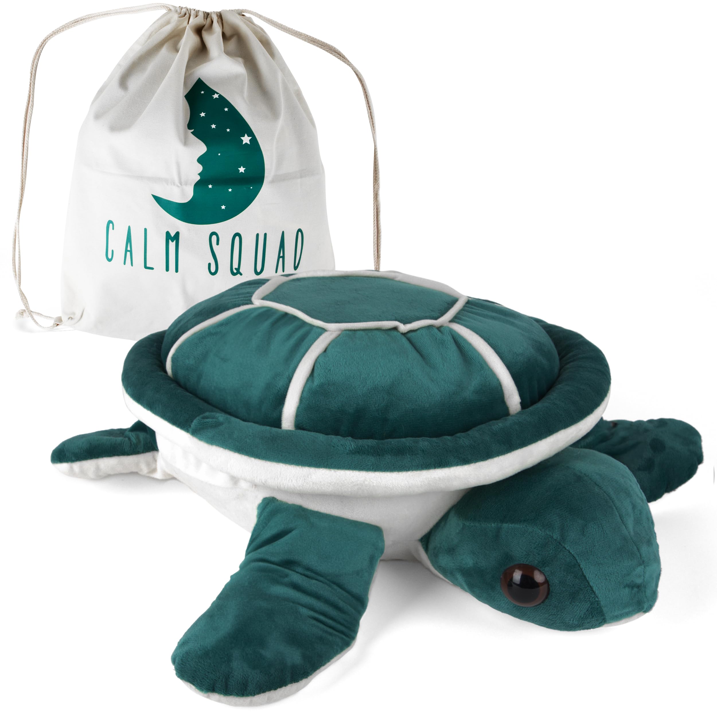 4.5 lbs Lou The Turtle Weighted Stuffed Animal - Warm Weighted Plush Animals