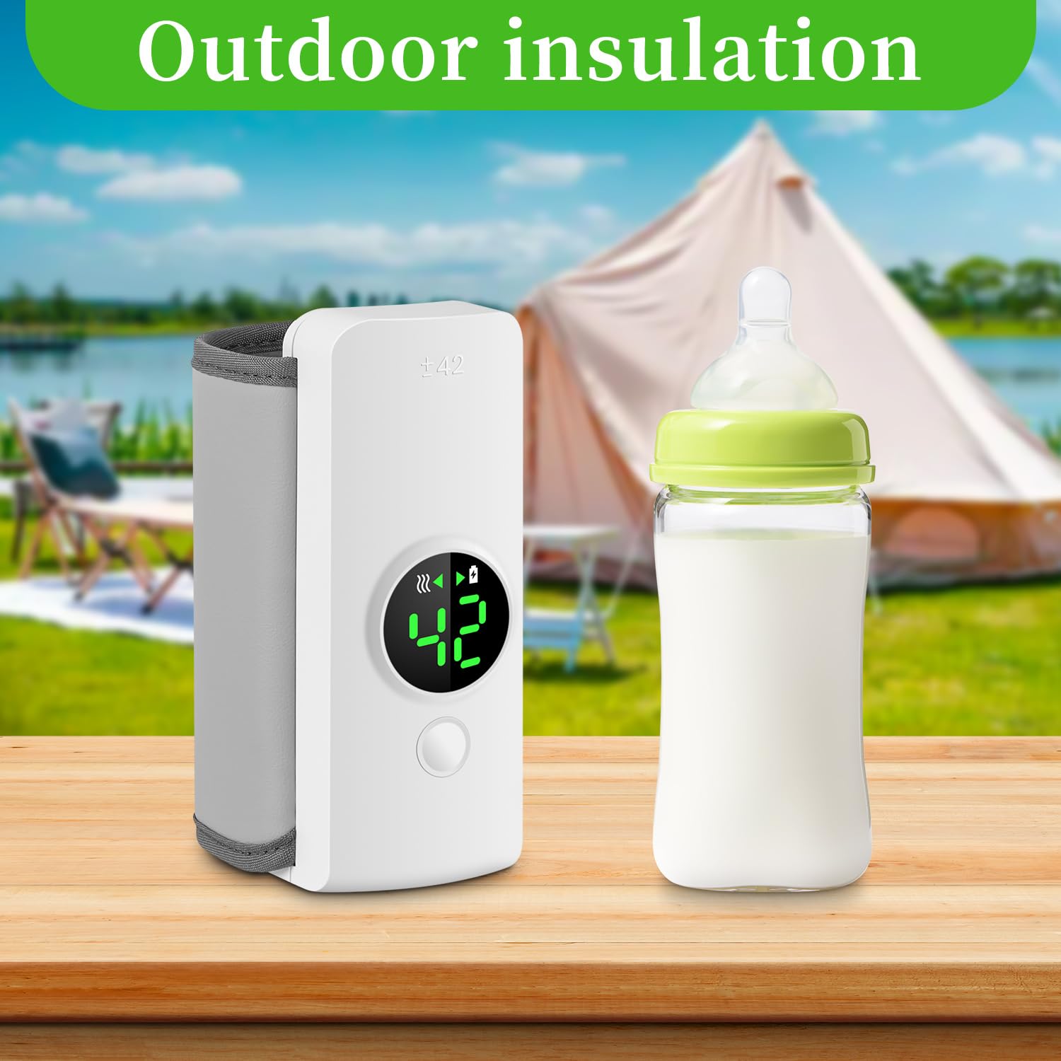 Portable Bottle Warmer for Travel, Fast Warming Comfortable Baby