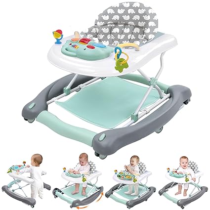 Foldable Baby 5-in-1 Activity Walker - Rocker, Activity Center, Bouncer