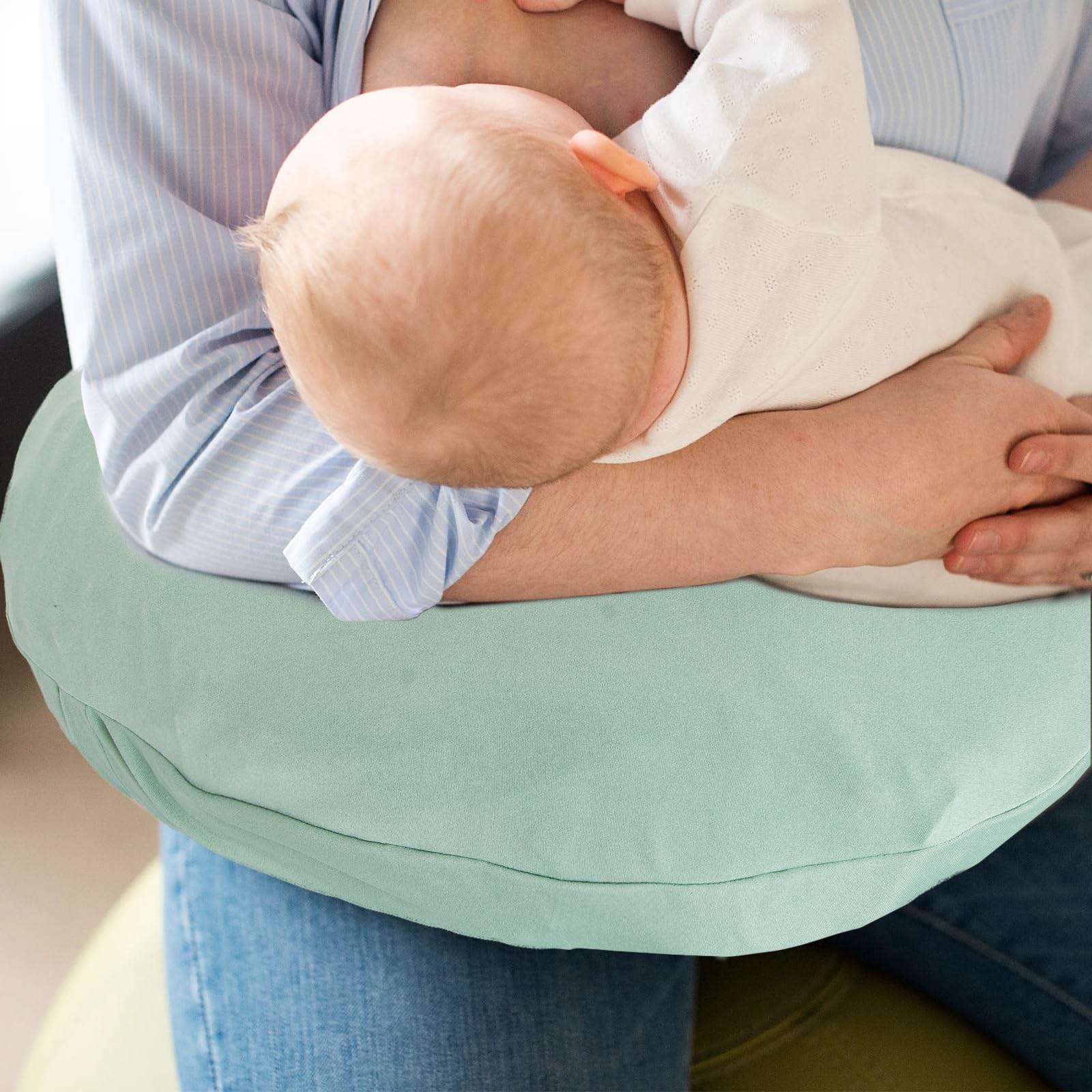 Crescent-Shaped Organic Nursing Pillow Cover Compatible