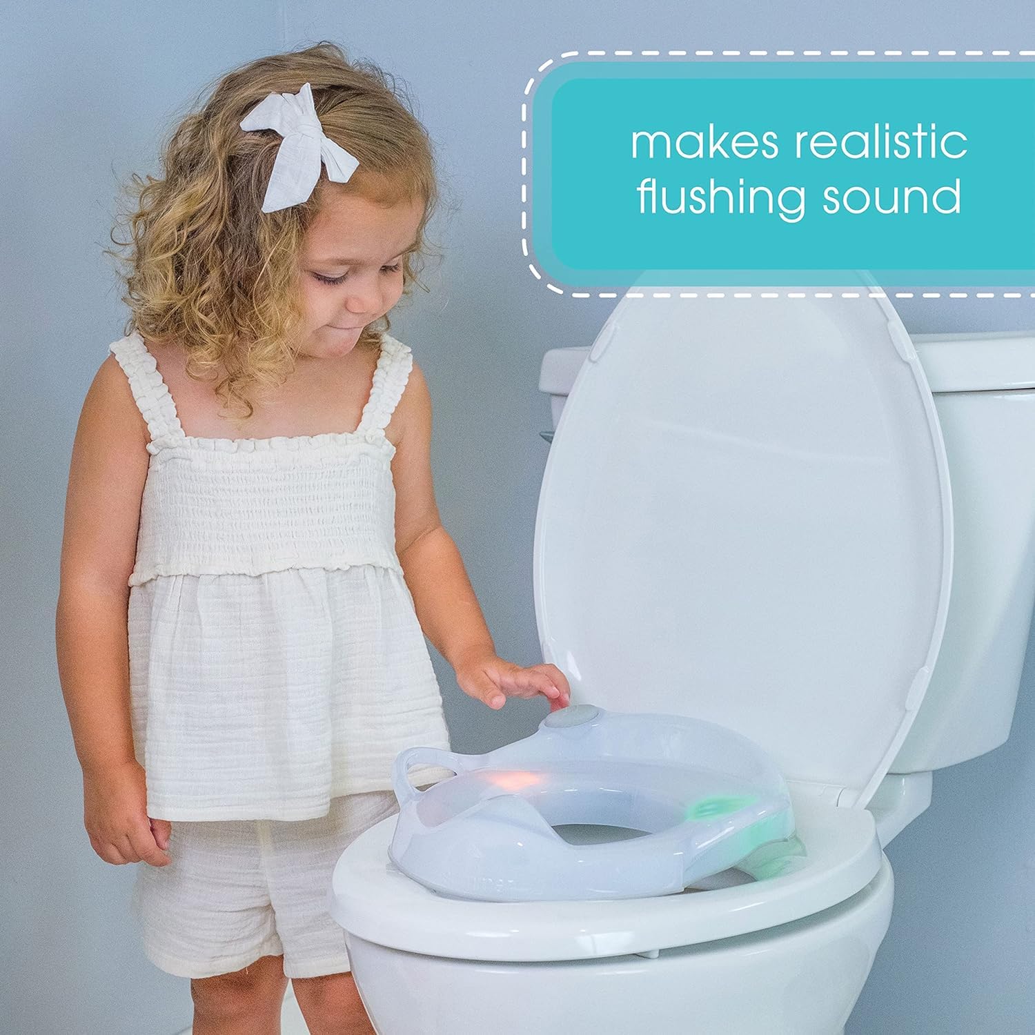 Summer Infant My Size Potty Ring Lights and Songs – Potty Training Seat Ring with Interactive Lights That Plays Music for Kids