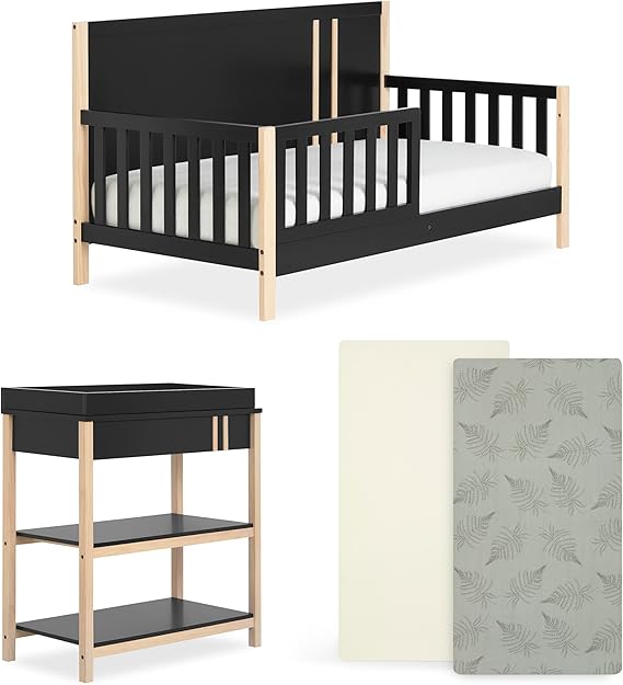 Bear Basics Bundle, Includes Kai Convertible Crib, Grizzly Bear
