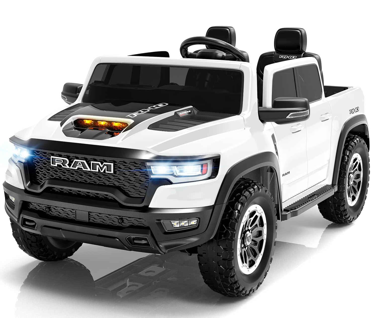 Licensed RAM 1500 RHO 24V Ride on Toys for Boys & Girls, 2 Seater Kids Electric Car