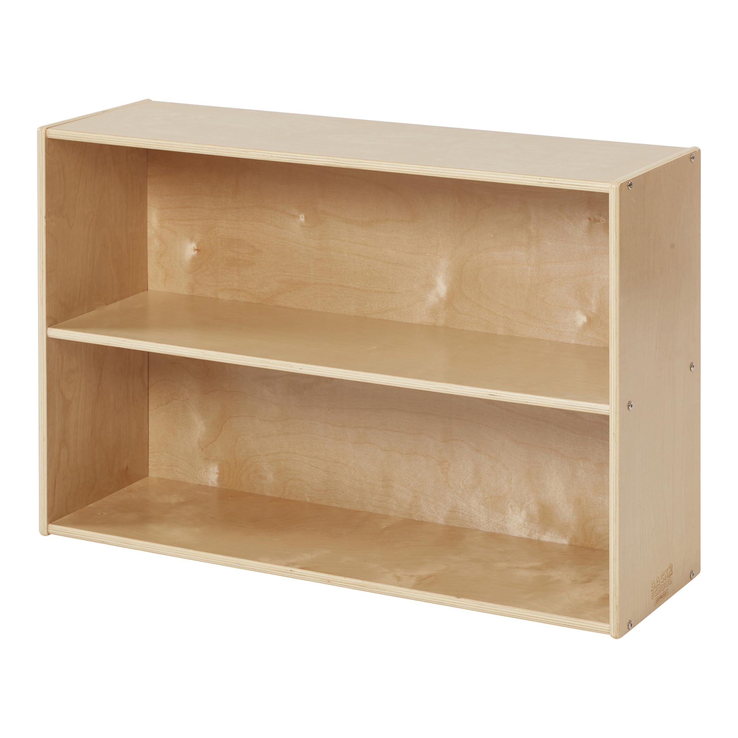 2-Shelf Storage Cabinet for Kids 24" H Natural Wood