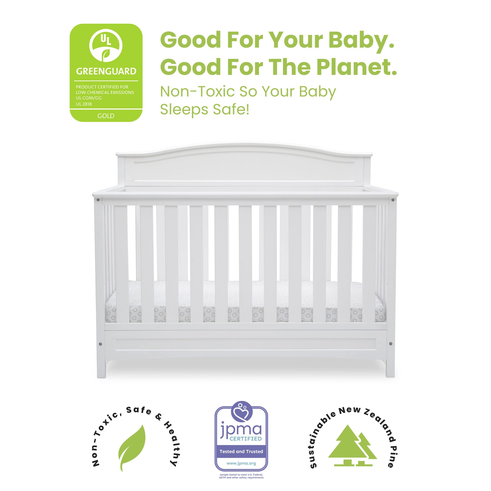 4-in-1 Convertible Baby Crib