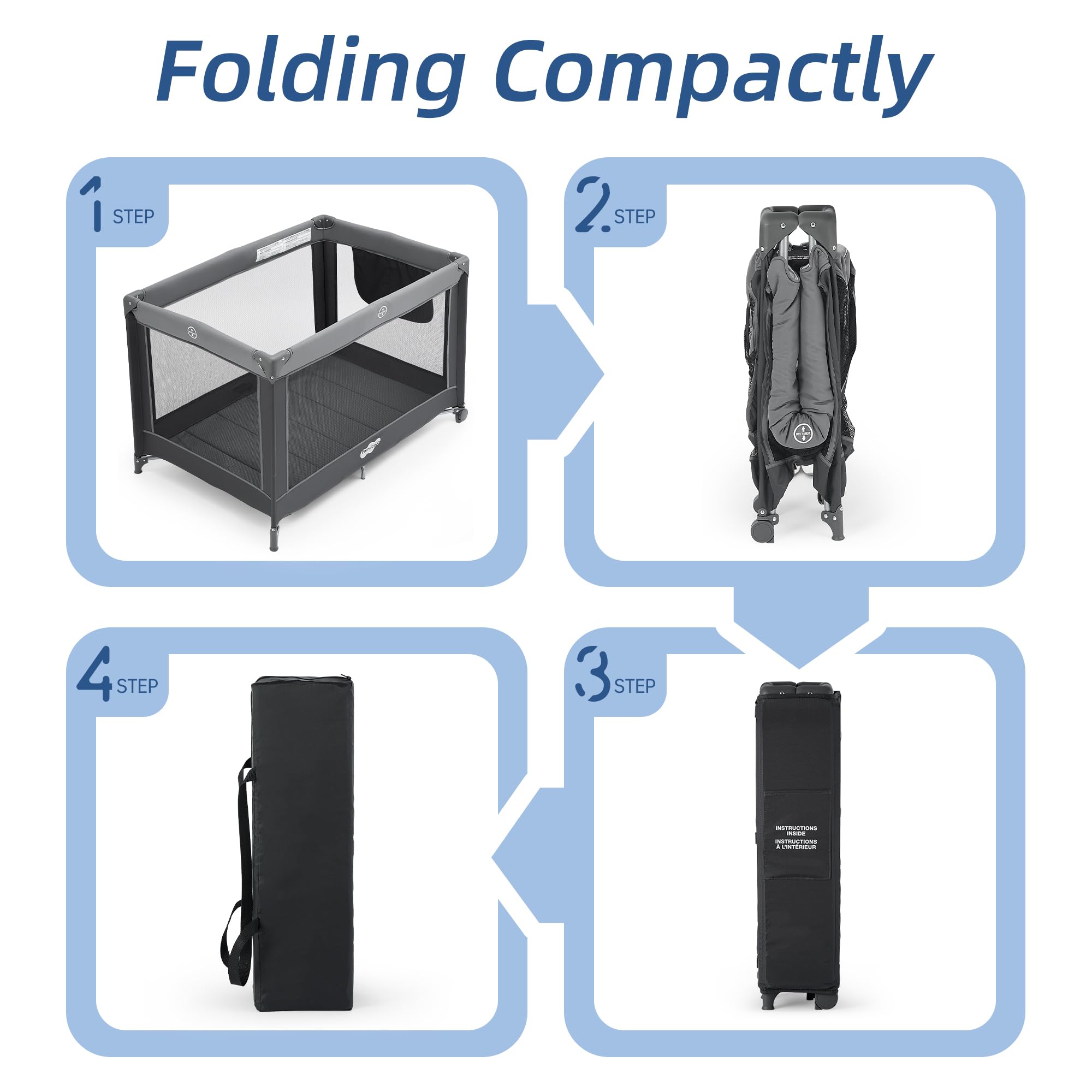Portable Foldable Baby Playard with Bassinet
