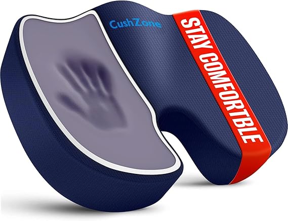 Ergonomic Memory Foam Seat Cushion with Non-Slip Base