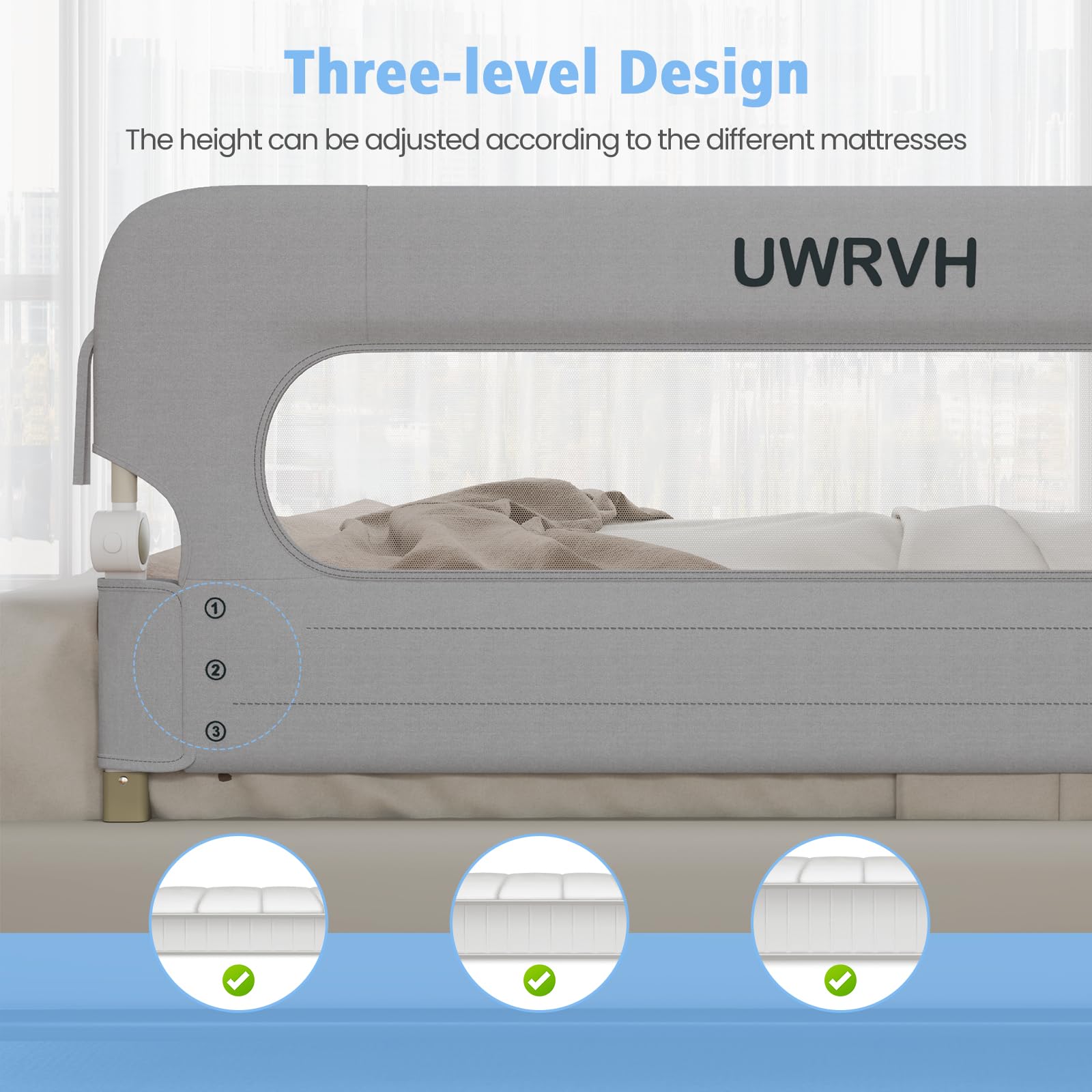 Folding Bed Rail Guard for Toddlers Safety Rail