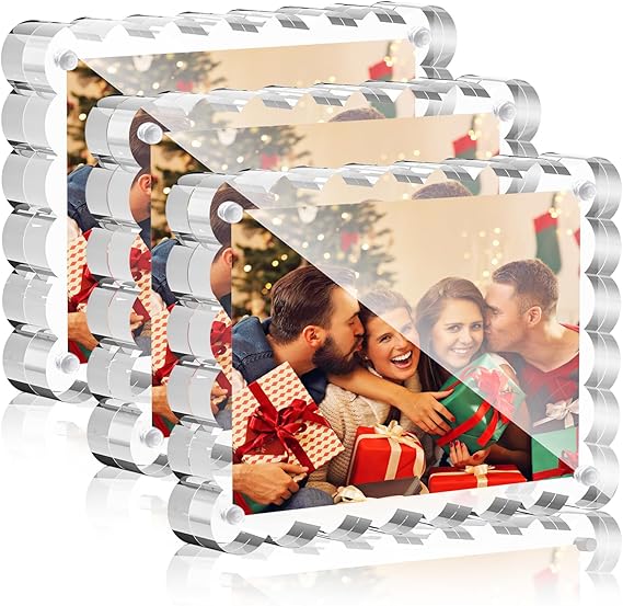 Acrylic Picture Frames 8x10, 3 Pack Clear Magnetic Lucite Frames