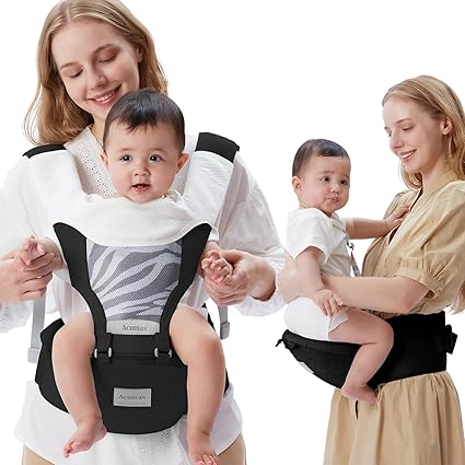 Baby Carrier Newborn to Toddler with Hip Seat, Multifunction Baby Hip