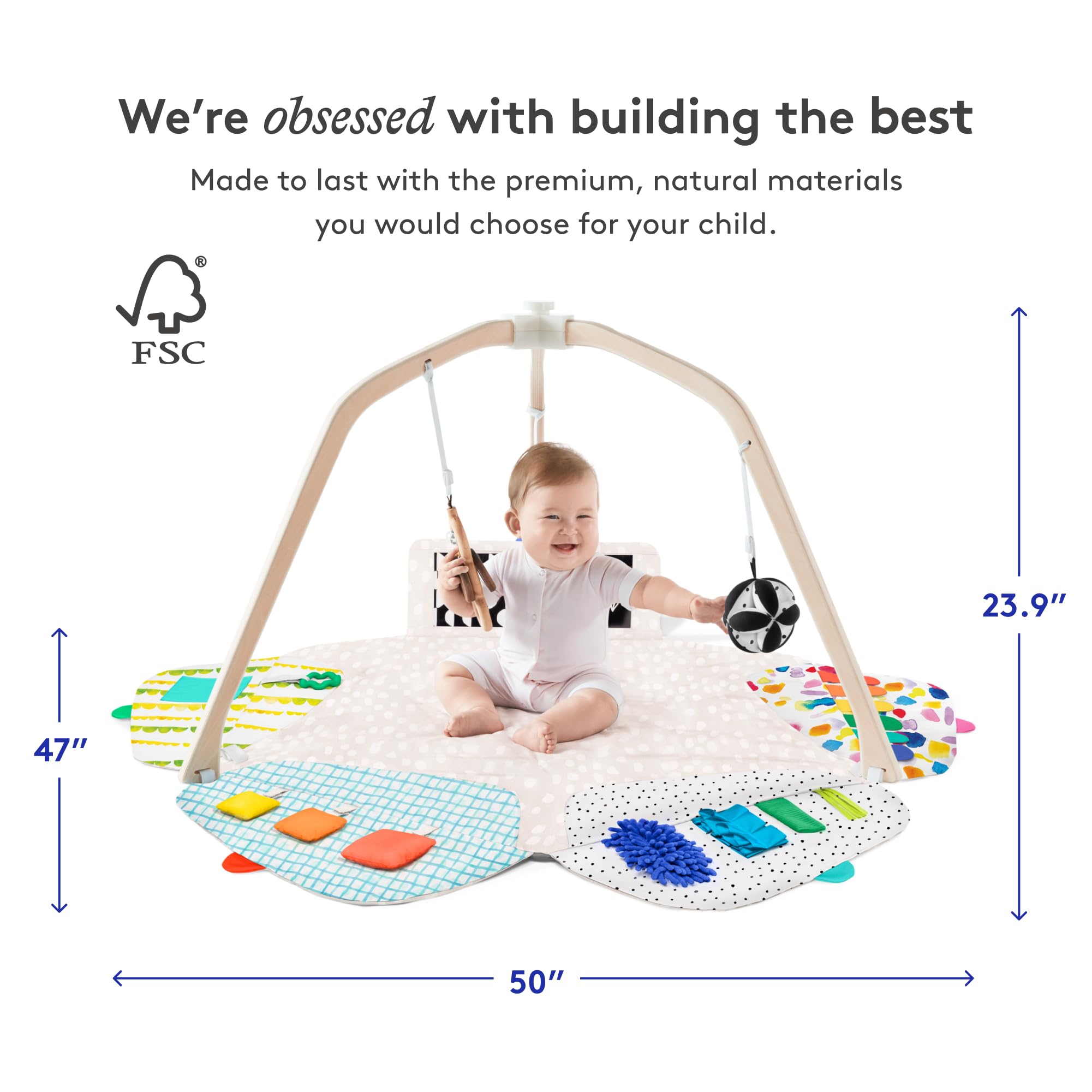 Developmental Activity Gym & Play Mat for Baby to Toddler